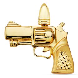 18K Colgante Pistola Oro Amarillo 55X42 Mm