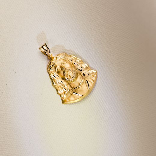18K Colgante Rostro Cristo De Medinaceli Oro Amarillo. 32 X 25 Mm