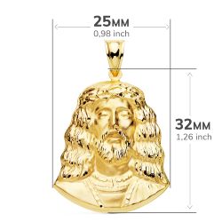 18K Colgante Rostro Cristo De Medinaceli Oro Amarillo. 32 X 25 Mm