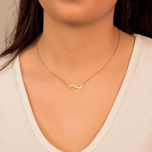 18K Collar Oro Amarillo Infinity 45Cm