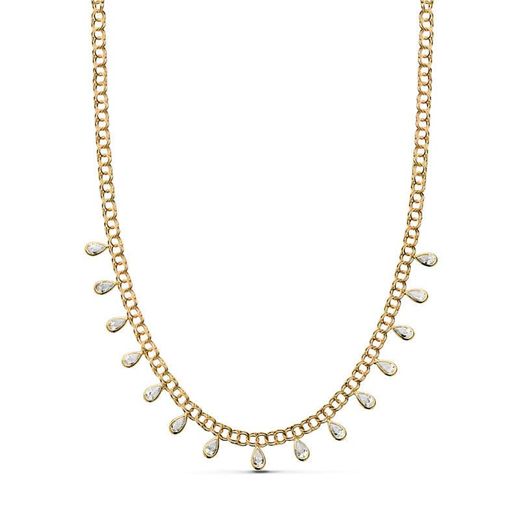 18K Collar Oro Amarillo Lagrimas 42Cm