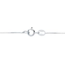 18K Collar Oro Blanco Con Chaton Y Circonita. Ancho: 6,5 Mm. Cadena 42Cm