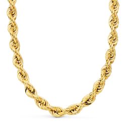 18K Cordon Oro Amarillo Salomonico Ligero. Ancho: 8,7 Mm. Largo: 60Cm