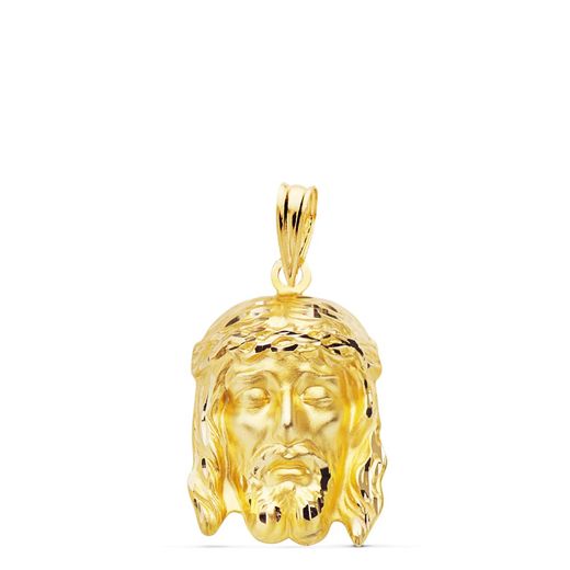 18K Cristo Buena Muerte Oro Amarillo 21X14 Mm