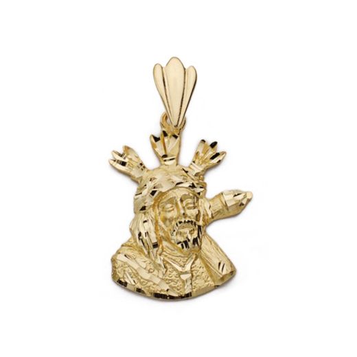 18K Cristo Oro Amarillo Del Gran Poder Silueta 27X19 Mm