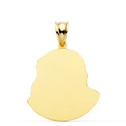 18K Cristo Santo Rostro Oro Amarillo 27X22 Mm