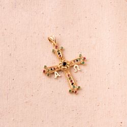 18K Cruz De Covadonga Oro Amarillo Grande 40X34 Mm