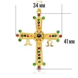18K Cruz De Covadonga Oro Amarillo Grande 40X34 Mm