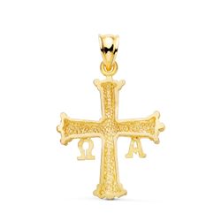 18K Cruz De Covadonga Oro Amarillo Tallada 33 X 25 Mm