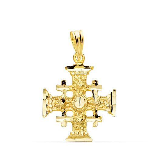 18K Cruz De Jerusalem Oro Amarillo 21X17 Mm