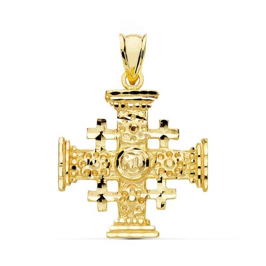 18K Cruz De Jerusalen Oro Amarillo 27X23 Mm