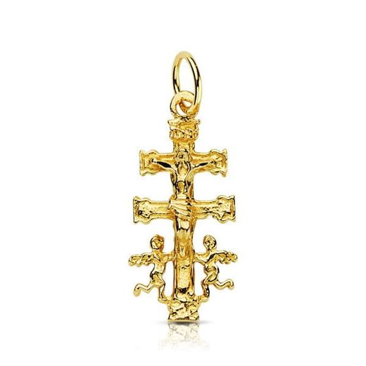 18K Cruz Oro Amarillo Caravaca 24X11 Mm