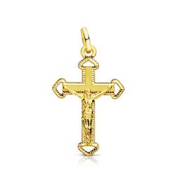 18K Cruz Oro Amarillo Con Cristo. 23X14 Mm