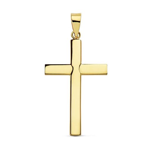 18K Cruz Oro Amarilo Lisa 25 X 16 X 3 Mm