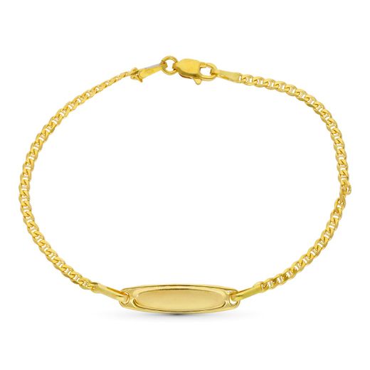 18K Esclava Oro Amarillo Ancla 17Cm