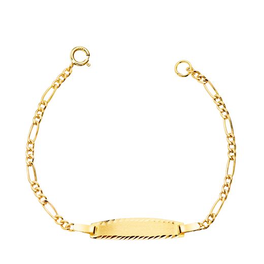 18K Esclava Oro Amarillo Cartier 3X1 Hueca. Ancho: 1.5Mm. Placa Chapa: 19X4Mm. Largo 12Cm