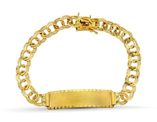 18K Esclava Oro Amarillo Hungara 21Cm 6 Mm