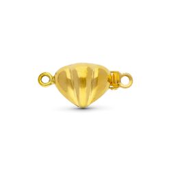 18K Fornitura Cierre Broche De Gargantilla Oro Amarillo Corazon 10X8 Mm