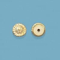 18K Fornitura Tuerca Redonda Oro Amarillo