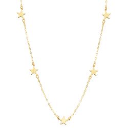 18K Gargantilla Estrellas Oro Amarillo 42Cm