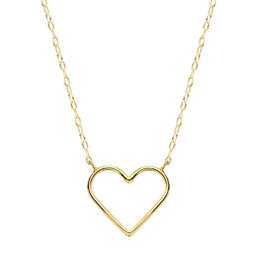 18K Gargantilla Oro Amarillo Corazones 16X14 Mm 40Cm