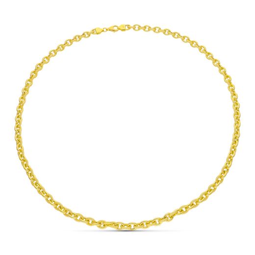 18K Gargantilla Oro Amarillo Eslabones 52 Cm
