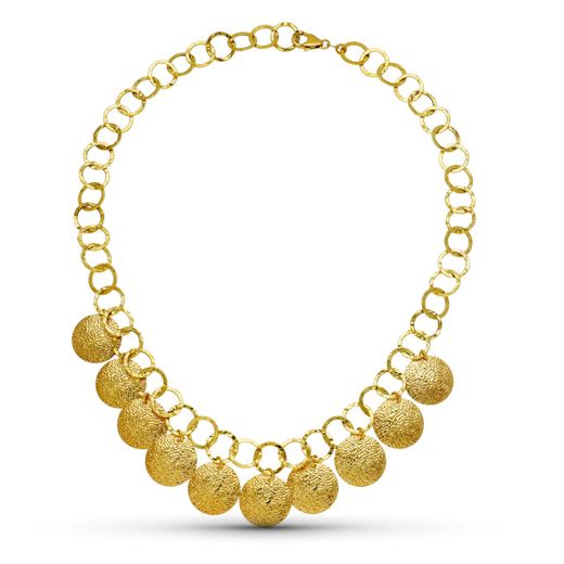18K Gargantilla Oro Amarillo Fetiches Redondos
