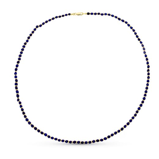 18K Gargantilla Oro Amarillo Lapizlazuli 45Cm