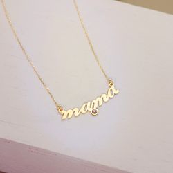 18K Gargantilla Oro Amarillo Mama Circonita Cadena 45Cm