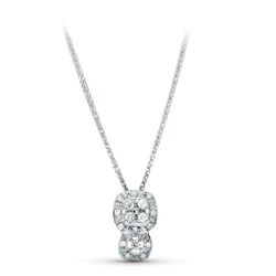 18K Gargantilla Oro Blanco 42Cm Juego Novia Circonita Motivo 15X9 Mm Circonita