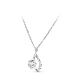 18K Gargantilla Oro Blanco 45Cm Juego Novia Cuajo 22X12 Mm