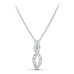 18K Gargantilla Oro Blanco 45Cm Juego Novia Motivo 20X9 Mm Circonitas