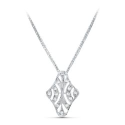18K Gargantilla Oro Blanco 45Cm Juego Novia Motivo Circonita 20X15 Mm