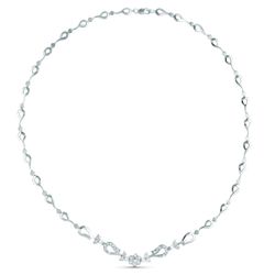 18K Gargantilla Oro Blanco Juego Novia Articulado 42Cm Cierre Mosqueton