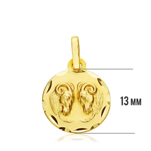 18K Horoscopo Oro Amarillo Aries 13 Mm
