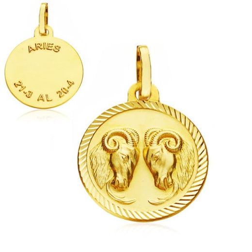 18K Horoscopo Oro Amarillo Aries 20 Mm