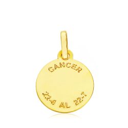18K Horoscopo Oro Amarillo Cancer 13 Mm