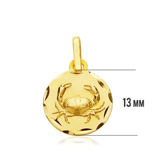 18K Horoscopo Oro Amarillo Cancer 13 Mm
