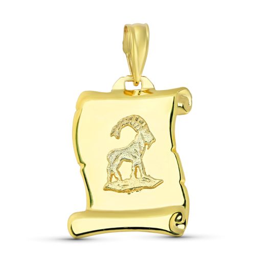 18K Horoscopo Oro Amarillo Capricor 20X14 Mm