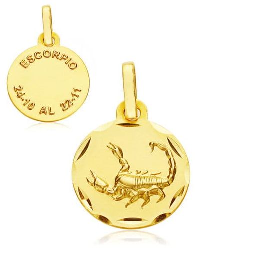 18K Horoscopo Oro Amarillo Escorpio 13 Mm