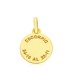 18K Horoscopo Oro Amarillo Escorpio 13 Mm