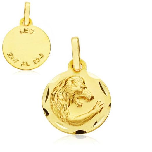 18K Horoscopo Oro Amarillo Leo 13 Mm