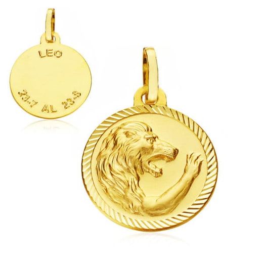 18K Horoscopo Oro Amarillo Leo 20 Mm