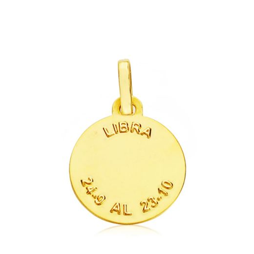 18K Horoscopo Oro Amarillo Libra 13 Mm
