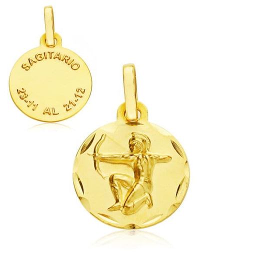 18K Horoscopo Oro Amarillo Sagitario 13 Mm