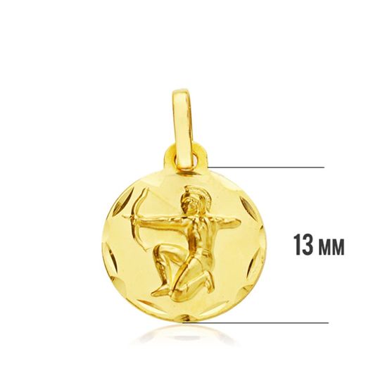 18K Horoscopo Oro Amarillo Sagitario 13 Mm