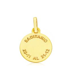 18K Horoscopo Oro Amarillo Sagitario 13 Mm