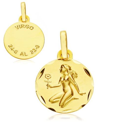 18K Horoscopo Oro Amarillo Virgo 13 Mm