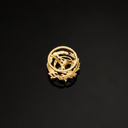 18K Insignia Oro Amarillo Bellas Artes. 15 X 14 Mm