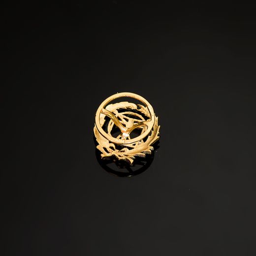 18K Insignia Oro Amarillo Bellas Artes. 15 X 14 Mm